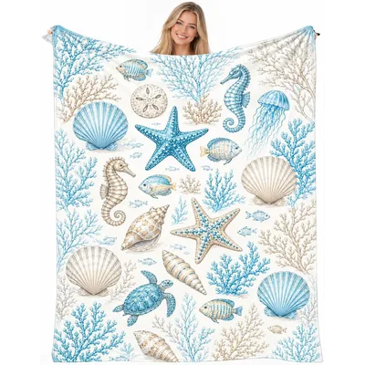 Coastal Ocean Blanket for Beach and Sea Lovers