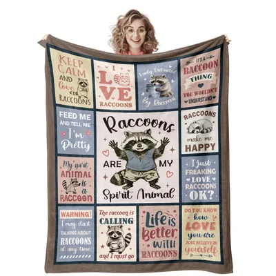 Raccoons Are My Spirit Blanket: Raccoon Quote Throw