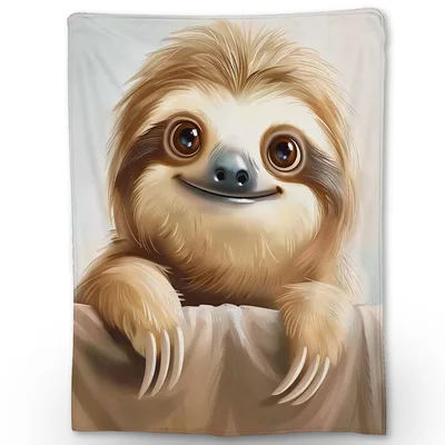 Sloth Animal Blanket: A Sleepy Smile for Your Couch