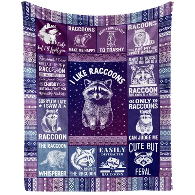 Trashy Raccoon Blanket for Raccoon Lovers