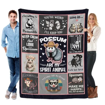 Funny Possum Blanket for Opossum Lovers