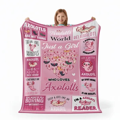 Axolotls Are My Thing Blanket for Animal Lovers