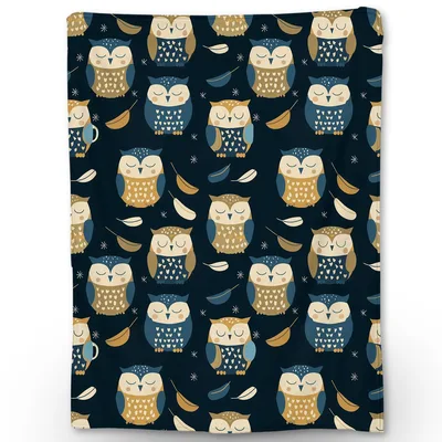 Sleepy Owls Pattern Blanket for Cozy Nights In
