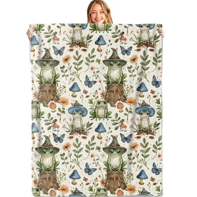 Frog Witch Blanket: A Whimsical Throw for Cozy Days