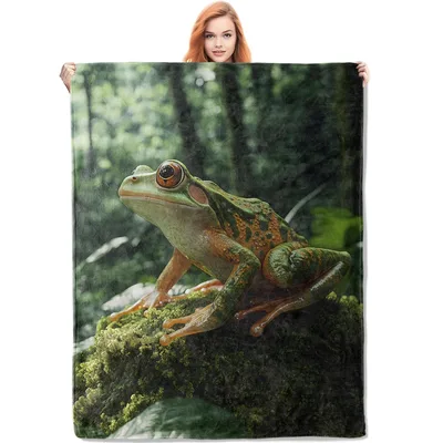 Nature Lover Blanket: A Frog in the Forest