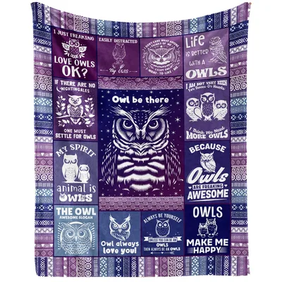 Owl Gifts Blanket for Owl Lovers Who Collect Sayings