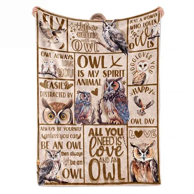 Owl Spirit Animal Blanket for Owl Lovers and Dreamers