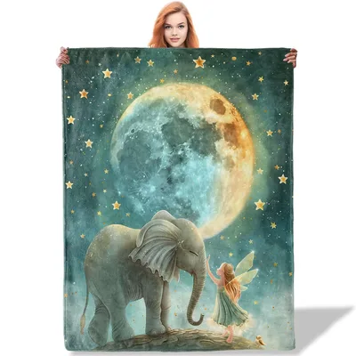 Fairy and Elephant Blanket for Dreamy Nights