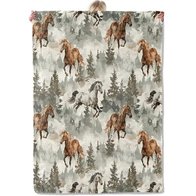 Pine Forest Horse Blanket for Horse Lovers and Cozy Nights