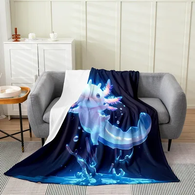 Axolotl Ocean Blanket for Cozy Sea Lovers