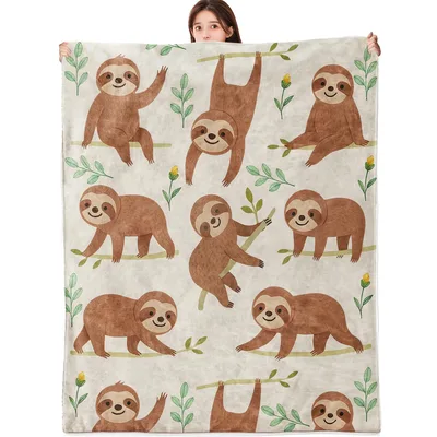 Sloth Hanging Out Blanket for Sloth Lovers