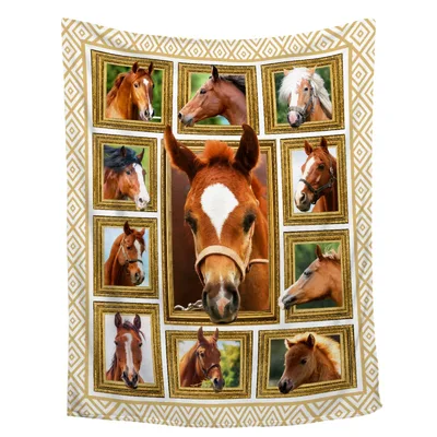 Horse Photo Frames Blanket for Horse Lovers