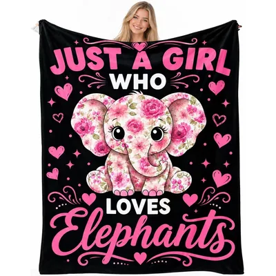 Pink Elephant Blanket for Elephant Lovers