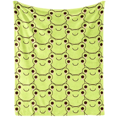Cute Frog Pattern Blanket for Frog Lovers