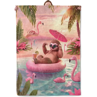 Sloth Pool Party Blanket for Sunny Lounging Days