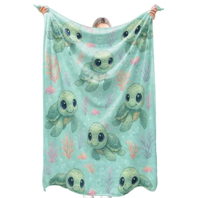 Baby Sea Turtles Ocean Blanket for Turtle Lovers