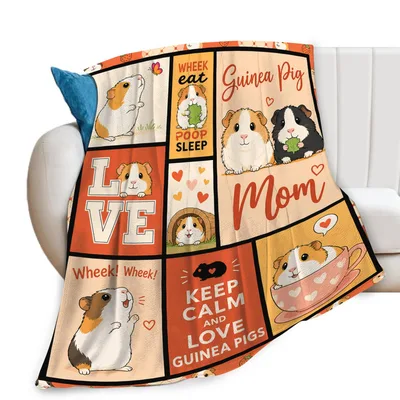 Guinea Pig Mom Wheek Blanket for Animal Lovers