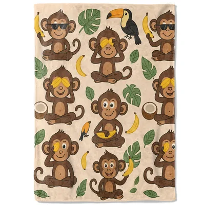 Monkey Lover Blanket for Playful Animal Fans