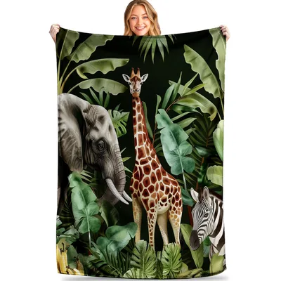 Jungle Safari Animals Blanket for Wild Hearts
