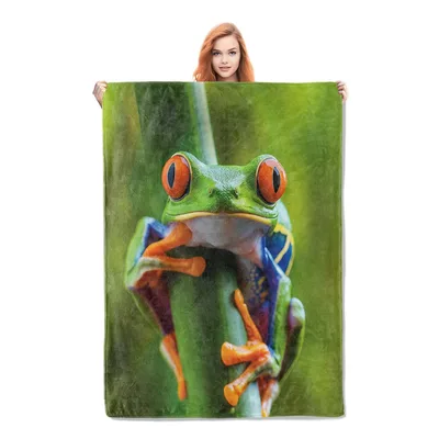Red Eyed Tree Frog Blanket for Frog Lovers