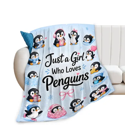Penguin Pals in Icy Blanket for Penguin Lovers