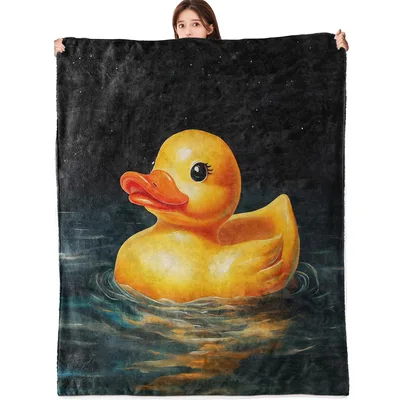 Rubber Duck Starry Night Blanket for Cozy Nights