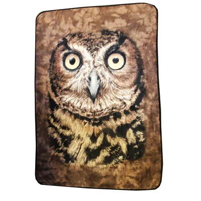 Wide Eyed Owl Blanket for Animal Lovers and Night Watchers