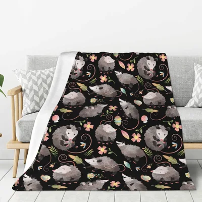 Opossum Pattern Blanket for Animal Lovers and Night Owls
