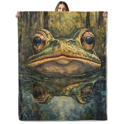 Frog Nature Painting Blanket for Nature Lovers