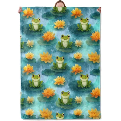Frogs on Lily Pads with Water Blanket for Cozy Days