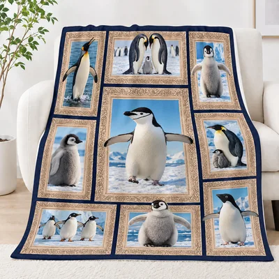 Penguins on Ice Blanket for Penguin Lovers Everywhere