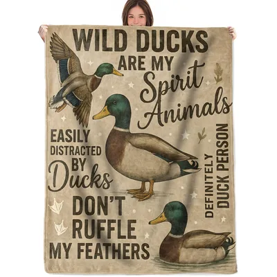 Duck Person Blanket: Wild Ducks Are My Spirit Animals