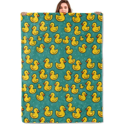 Rubber Duck Pattern Blanket for Duck Lovers and Bath-Time Fans
