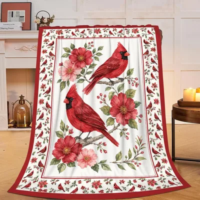 Cardinal Lover Blanket for Bird Fans and Winter Hearts