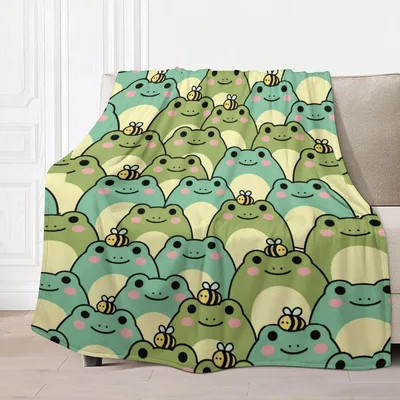 Cute Frogs and Bees Blanket: A Cozy Pattern for Frog Lovers