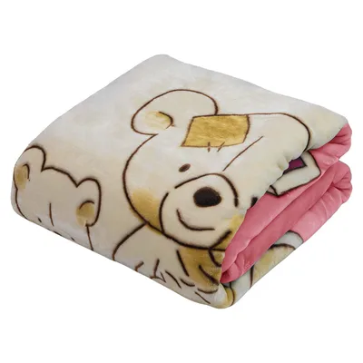 Teddy Bear Pattern Blanket: Cute Cartoon Bear Design for Cozy Naps