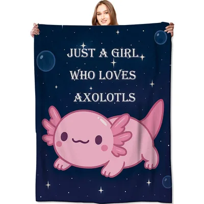 Just a Girl Blanket: Axolotl Love Design for Pet Fans