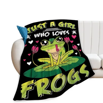 Just a Girl Blanket: Frog Lover Design