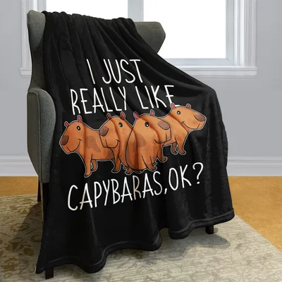 I Just Really Like Capybaras Blanket: Cute Animal Design