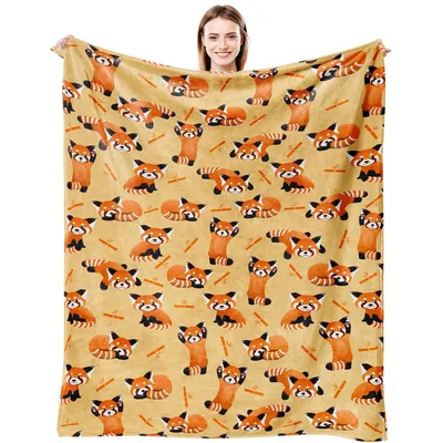 Red Panda Pattern Blanket: Cute Red Panda Throw for Animal Lovers