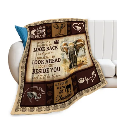 Life Is Better with Elephant Blanket: Cozy Wildlife Art for Savers