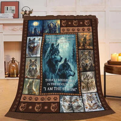 Wolves Pack Whispered Blanket I Am The Storm Design