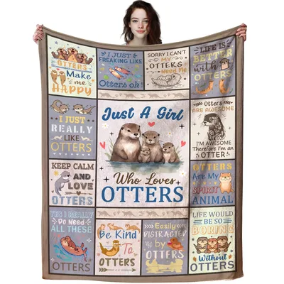 Just a Girl Who Loves Otters Blanket for Furry Friends