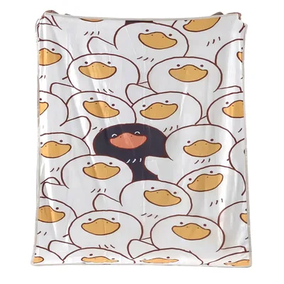 Cute Duck Faces Pattern Blanket