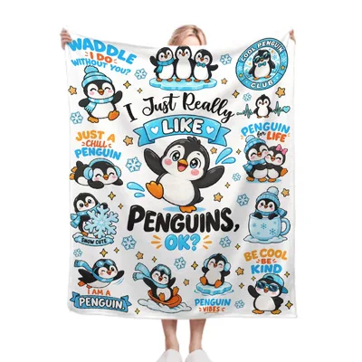 I Just Really Like Penguins Blanket: A Cute Penguin Design