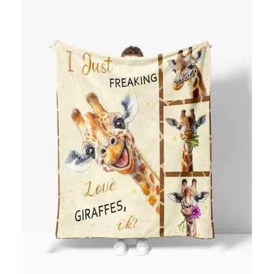 I Just Freaking Love Giraffes Blanket: A Joyful Design