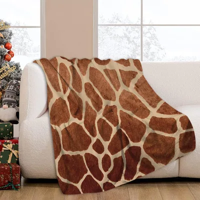 Giraffe Print Pattern Blanket: Wild Animal Fur Design for Cozy Living