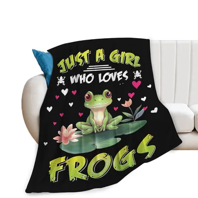 Just a Girl Blanket: Just A Girl Who Loves Frogs Design