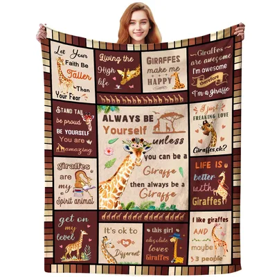 Life Is Better with Giraffes Blanket