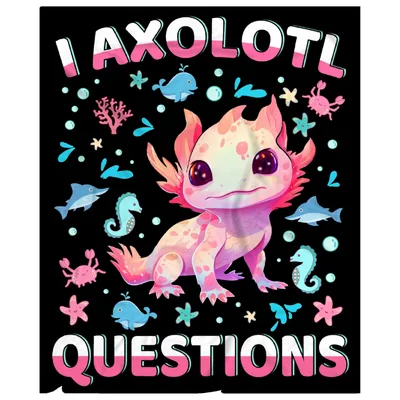 Axolotl Questions Sea Creatures Blanket for Lovers of Cute Amphibians
